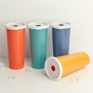 Eco-friendly Wheat Straw Straw Tumbler Large Capacity <b>Reusable</b> Drinking <b>Cup</b> <b>with</b> <b>Lid</b> for Office Outdoor School Travel - Product Image 6