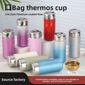 Wholesale Mini Pocket Titanium Insulated Cup Double Wall Stainless Steel Tumbler Portable High End Mug for Office Outdoor Gift - Product Image 2