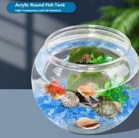 Aquarium rond transparent en acrylique anti-chute de haute qualité Jeneca avec boîte, durable et écologique pour salon et patio
