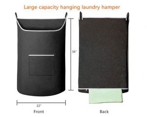 Cesta de Almacenamiento de Ropa Sucia Colgante con Ganchos, Solución para Ahorrar Espacio para Guardar Ropa Sucia y Otros Artículos del Hogar - Product Image 2