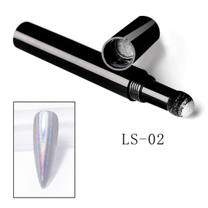 Stylo applicateur de poudre chromée pour ongles, pigment miroir magique, poudre pour nail art métallique DIY - Product Image 4