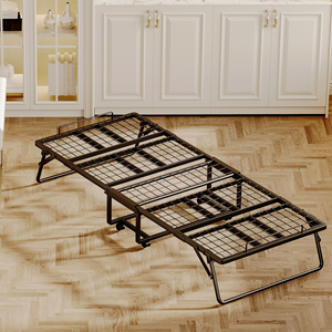 Base de <span class=keywords><strong>Cama</strong></span> Metálica Plegable Moderna con Ruedas, Tamaño King/Queen, Portátil y Desmontable, Directo de Fábrica - Product Image 4