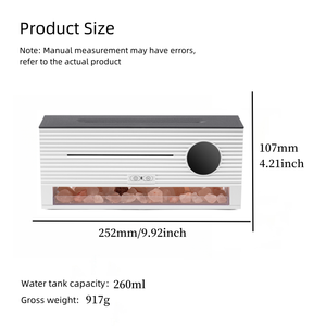 <span class=keywords><strong>2025</strong></span> Slimme Kristal Zout Aroma Diffusor 260Ml Elektrische Ultrasone Vuur Vlam Etherische Olie <span class=keywords><strong>Diffuser</strong></span> Met Klok Timer - Product Image 2