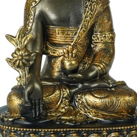 2023 nouvelle arrivée couleur dorée maison décor intérieur table petit feng shui résine méditant bouddha statue sur trône
