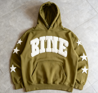 Sweat à capuche personnalisé de haute qualité 100% coton chenille patch brodé pull-over sweat à capuche pour homme Streetwear sweat-shirt d'hiver
