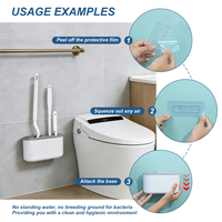 Coffret de 3 Brosses de Nettoyage Ménager en Vente Chaude - Brosse de Toilette en Plastique Créative en Forme de S avec Manche É