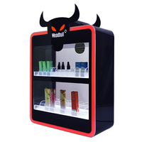 Vitrines LED personnalisées pour tabac et cigarettes, avec verrouillage et roulettes, pour magasins de détail