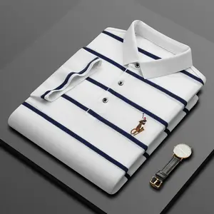 T-shirts polo brodés pour homme 100% coton de haute qualité Chemises polo à manches courtes pour hommes de grande taille élégantes et personnalisées