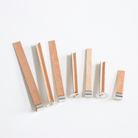 Mèches en bois personnalisées de haute qualité pour bougies parfumées en cire de soja, mèches en bois pour la fabrication de bougies – Vente chaude en gros