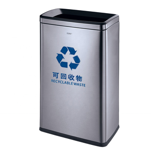 Chinese manufacturer indoor 40L dustbin steel wholesale stainless steel wastebin suppliers kitchen garbage can