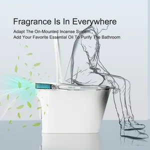 Couvercle automatique de salle de bain moderne haut de gamme, cuvette de toilette électrique intelligente wc automatique avec système d'aromathérapie