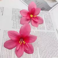 Têtes de fleurs artificielles en vrac, vente en gros, têtes de fleurs d'orchidées artificielles colorées en soie pour la décoration de la maison, les mariages et les fêtes