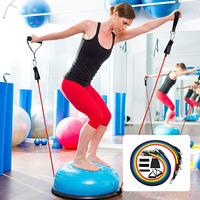 Ensemble de 11 bandes de résistance en latex pour entraînement à domicile et exercices de yoga, kit de cordes élastiques