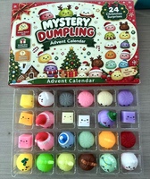 Calendrier de l'Avent Boîte Mystère Jouets Squishy Anti-stress, Jouets à Presser à Rebond Lent pour Soulager le Stress