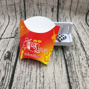 Caja de Cartón <span class=keywords><strong>para</strong></span> Papas Fritas y Pasteles <span class=keywords><strong>para</strong></span> Pequeños Negocios, Biodegradable, Creativa, Ecológica, Vintage, Color Marfil, con Logotipo - Product Image 3