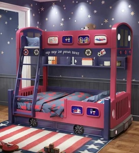 Litera ligera de lujo para niños, juego de dormitorio, ahorro de espacio, diseño de madera para el hogar, <span class=keywords><strong>cama</strong></span> para niños, muebles para niños - Product Image 4