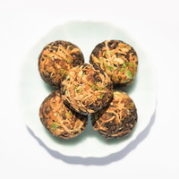 Boules de thé noir au chèvrefeuille du Yunnan, faites à la main, en forme de fleurs, thé artistique