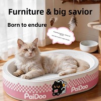 Carton blanc ondulé, griffoir pour chat, résistant aux rayures et à l'usure, nid pour chat surdimensionné