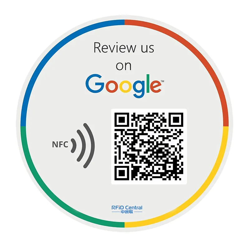 Waterdicht Op Maat Logo Qr Code Pvc Rfid Smart Nfc Google Review Kaart