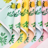 Bahan Pembungkus Bunga Kertas Ouya Motif Bunga Matahari untuk Perdagangan Lintas Negara Grosir 57x57cm Gaya Santai Model XRK