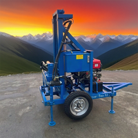 Machine de forage de puits d'eau facile à transporter, alimentée au diesel, pour petits puits d'eau