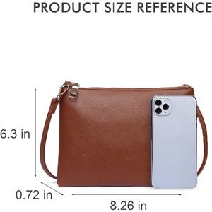 <span class=keywords><strong>Amelie</strong></span> Galanti bolso cruzado pequeño de lujo para mujer suave duradero exquisita tela de cuero estilo Simple poliéster PU forro - Product Image 3