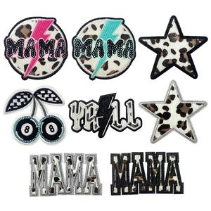 Fête des mères cadeaux en gros vêtements personnalisés patch <span class=keywords><strong>mama</strong></span> broderie patch cowgirl mamans patch fer sur Pour Chapeaux Casquettes T Shirt Jean - Product Image 6