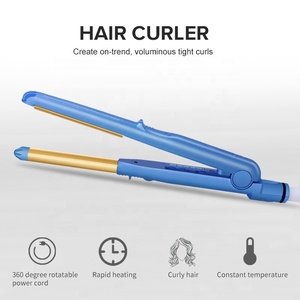 Chuyên Nghiệp Màu Xanh Người Đàn Ông 9Mm Gốm Men Lê Hoa Hình Nón Điện Tóc Curler Lcd Ổn Định <span class=keywords><strong>Curl</strong></span> Sóng Máy Cho Hộ Gia Đình Sử Dụng - Product Image 3
