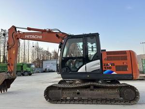 Used Orange Crawler Excavator With Digging Bucket Hydraulic <b>Tracked</b> Earthmoving Machine For Construction - Product Image 2