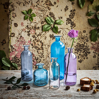 Vente en gros de vases à bourgeons de Offre Spéciale Vases à bourgeons décoratifs en verre coloré rustique pour mariage Petits mini centres de table à fleurs Vases en verre