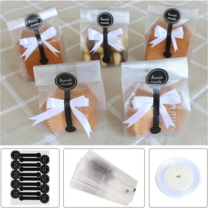 Bolsa <span class=keywords><strong>de</strong></span> Plástico Translúcida para Alimentos, Reutilizable, para Galletas, Pasteles, Dulces, Bocadillos, <span class=keywords><strong>Pan</strong></span>, Personalizable - Product Image 2