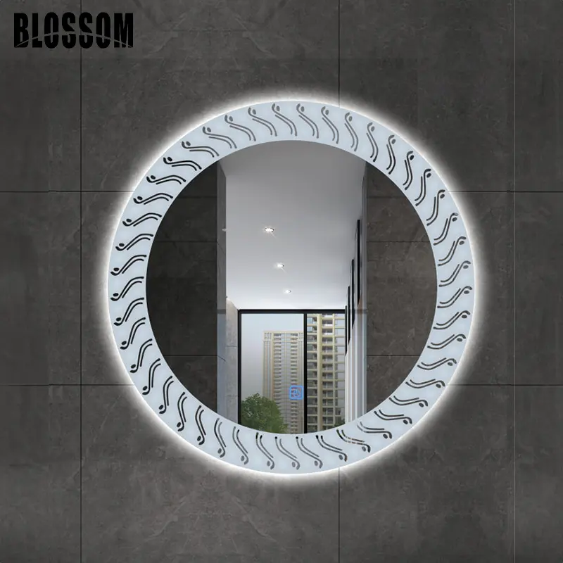 Round LED Decorative Bathroom Mirror Home Decor Wall Mounted Furnitures