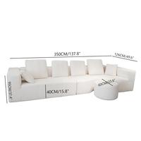 Harbour Sofa Vakuumkomprimiertes Modulares Gebogenes Sofa, Rollpack im Karton, Spart Seefrachtkosten für Containertransport