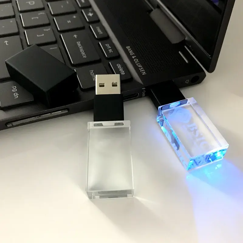 크리스탈 pendrive 웨딩 용품 8GB 16GB 32GB 64GB 128GB USB2.0 펜 드라이브 사용자 정의 3D 로고 무료 샘플 USB 플래시 드라이브