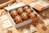 Boneka Sloth Kartun Kustom, Boneka Sloth Lucu untuk Souvenir, OEM ODM Boneka Kustom