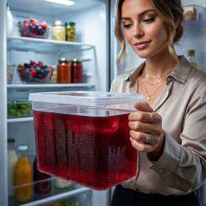 Conteneur de stockage alimentaire Ele-Gate 6,1 L sans BPA, organisateur de réfrigérateur pour fruits, légumes, utilisation en cuisine - Product Image 1