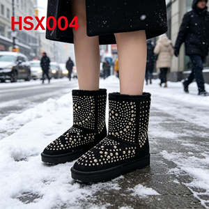 LXG, Bottes <span class=keywords><strong>de</strong></span> <span class=keywords><strong>ski</strong></span> <span class=keywords><strong>de</strong></span> descente Hua Singh pour femme avec ornement diamant, bottes <span class=keywords><strong>de</strong></span> neige pour promenades hivernales, semelle antidérapante et isolante en TPR, bottes mi-hautes pour femme HSX004 - Product Image 2