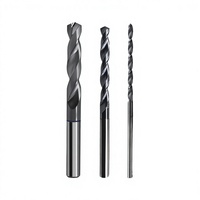 Jeu de forets en carbure 1/16 3/16 1/8 1/4 en acier trempé inoxydable |   Revêtement TiAlSi, angle de 135 points, tige ronde, Chine