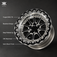 Jantes forgées légères haute performance 3 pièces, design 10 rayons Beadlock pour Ford RAM Toyota 4x4
