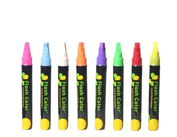 KEAS Erasable Neon Multicolor Liquid Chalk Markers for Chalkboard, Windows, Glass, Mirrors, Reversible Dual Tip Washable Markers
