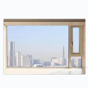 Ponte rotto porte e finestre in alluminio sigillano il sistema di vetro del balcone finestre finestre piatte aperte in alluminio dal pavimento al soffitto
