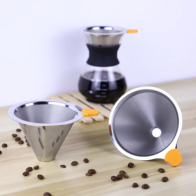 custom stainless steel dripper&glass dripper&Coffee pot brush, filter paper, pour over coffee tools