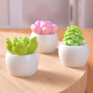 <span class=keywords><strong>Mini</strong></span> Ornamento in Resina a Forma di Pianta, Vaso per Micro Paesaggio, Decorazione Creativa per Ufficio, Casa, Casa delle Bambole, Giardinaggio in Miniatura, Succulente - Product Image 3