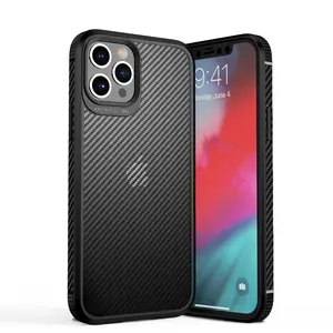 Business style carbon fiber TPU phone cover for iphone 14 pro max 13 12 Anti-fall and anti-vibration mobile phone bags & cases