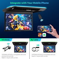 XTRONS 14 "moniteur de voiture de toit ultra mince haut-parleur intégré HD AV en multicolore Aura lumières écran publicitaire de voiture