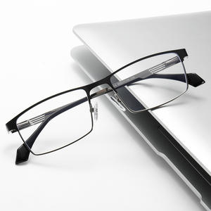 Lunettes œil de chat rectangulaires pour hommes, bloquant la lumière bleue, alliage d'or fauve classique, charnière élastique 2025 - Product Image 1