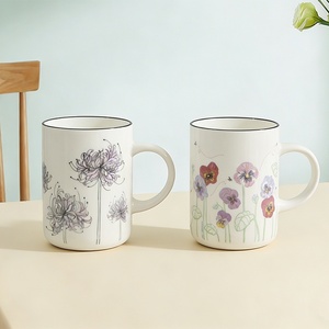 Petite <span class=keywords><strong>tasse</strong></span> en grès céramique pour couple, paire de tasses pour meilleurs amis, cadeaux de mariage, cadeau café Instagram, personnalisable, style Ins - Product Image 2