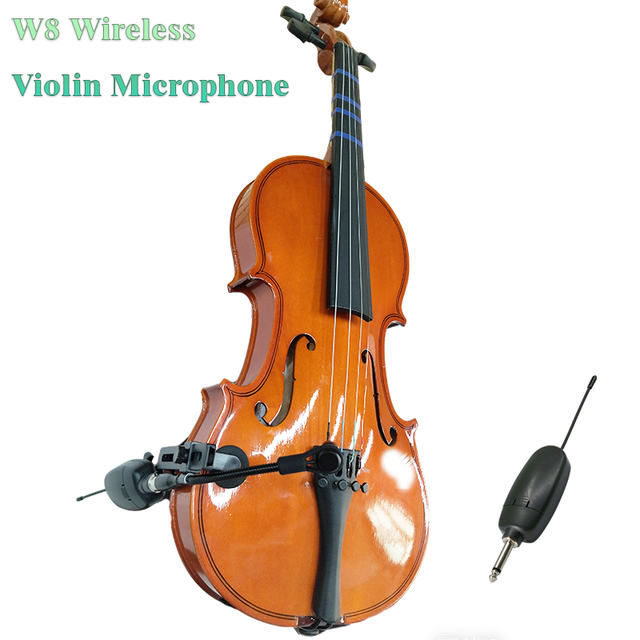 Wireless Violin Microphone Stage Performance Violin and Saxophone Microphone Set with Color Box Packing UHF Mcirophone
