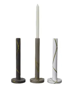 Tischplatte Abendessen Roségold Metall Kerzenhalter angepasst hohen Kerzenhalter