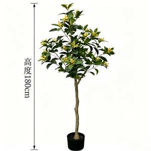 Fragrant-looking artificial <b>sweet</b> osmanthus branch with clustered tiny blooms for moon festival & tea table decor - Product Image 2